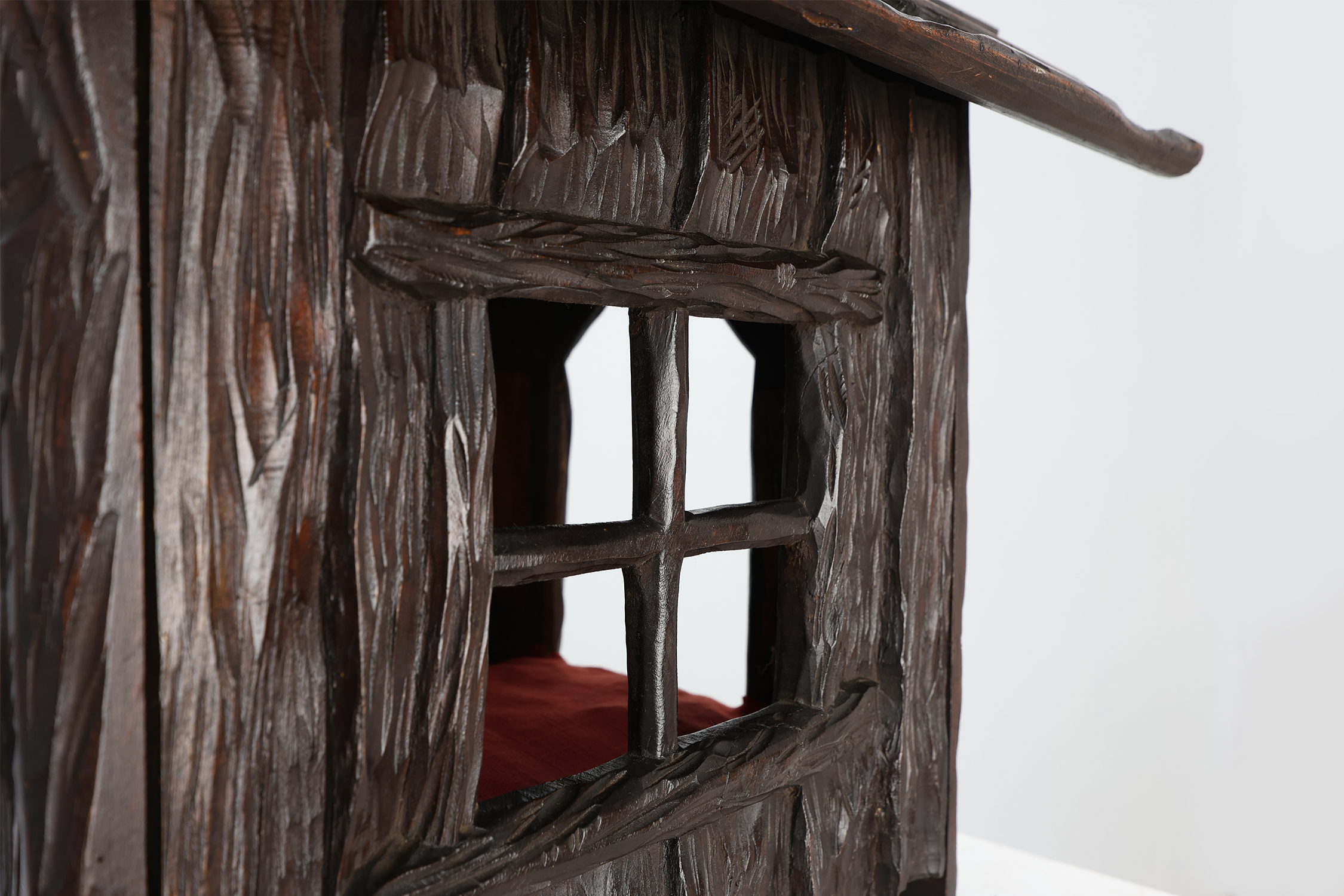 Black Forest style carved oak dog kennel, Switzerland/Germany, ca. 1850thumbnail